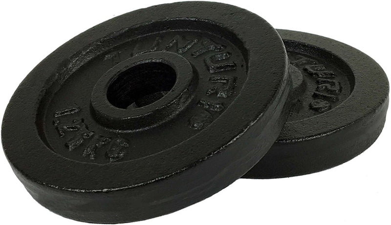 Discos de pesas Tunturi - pesas con mancuernas - 2 x 1,25 kg - ø 30 mm - hierro fundido - incl. aplicación de fitness gratuita