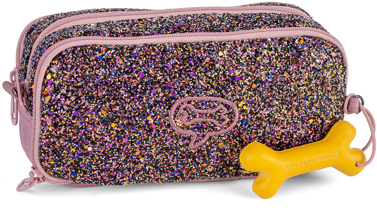 Stones and Bones Rowan 2.0 - astuccio - astuccio per bambini - 3 scomparti - glamour - lilla
