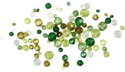 Beads Facet Beads de Creativ Company Mezcle el brillo verde, 45 gramos