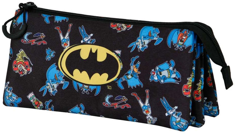 Karactermania - looney tunes - astuccio da disegno batman tunes triple fan 2.0 - astuccio per matite - astuccio per penne - astuccio per penne - nero