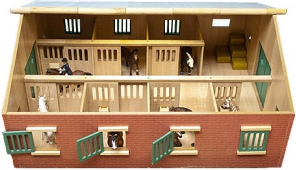 Kids Globe Globe Horse Stable with 7 Boxes, 1:24