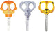 Vaessen creative • set di forbici per bambini scimmia elefante leone 3 pz.