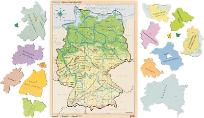 Goki wooden layer puzzle Germany, 98st.
