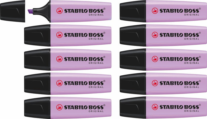 Stabilo boss original pastel - resaltador - rubor lila - caja de 10 piezas