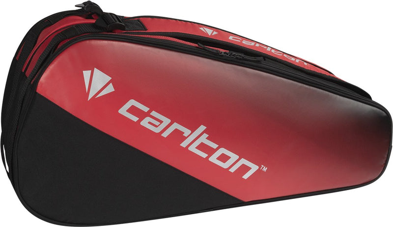 Carlton - raqueta team 2 compartimentos - negro amarillo - bolsa de bádminton