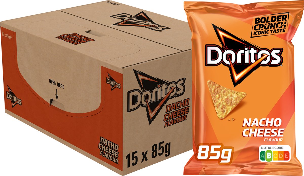 Doritos nacho cheese - tortilla chips - 15 x 85 grammi