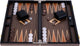 Longfield backgammon 15 inch - walnoot fineer ingelegd bord - luxe houten koffer - engelhart