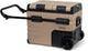 Frigo portatile con compressore elettrico a rulli Steamy-e dual zone su ruote - dual zone - 45 litri - 12v e 230v - per auto e campeggio - arenaria
