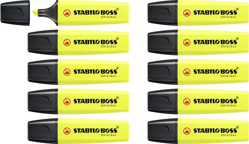 Stabilo boss original - resaltador - máxima calidad - amarillo - caja de 10 piezas