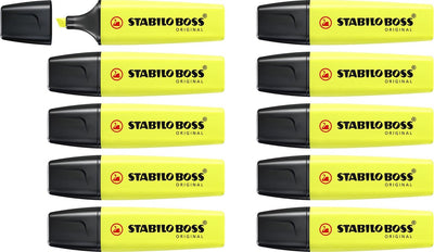 Stabilo boss original - resaltador - máxima calidad - amarillo - caja de 10 piezas