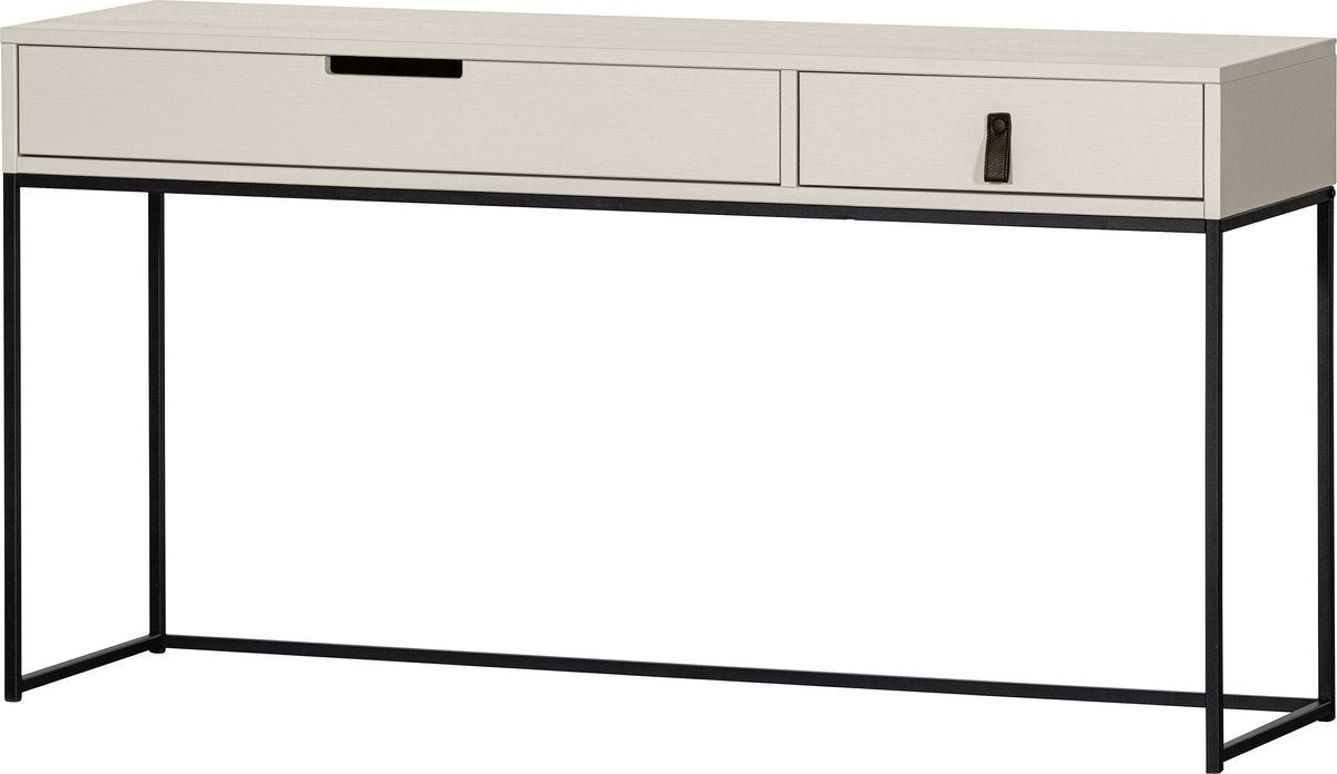 Woood silas sidetable - geborsteld grenen - dust - 74x140x40