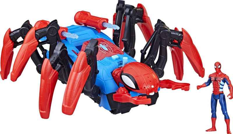 Spider-man marvel crawl and blast spider - vehículo de juguete