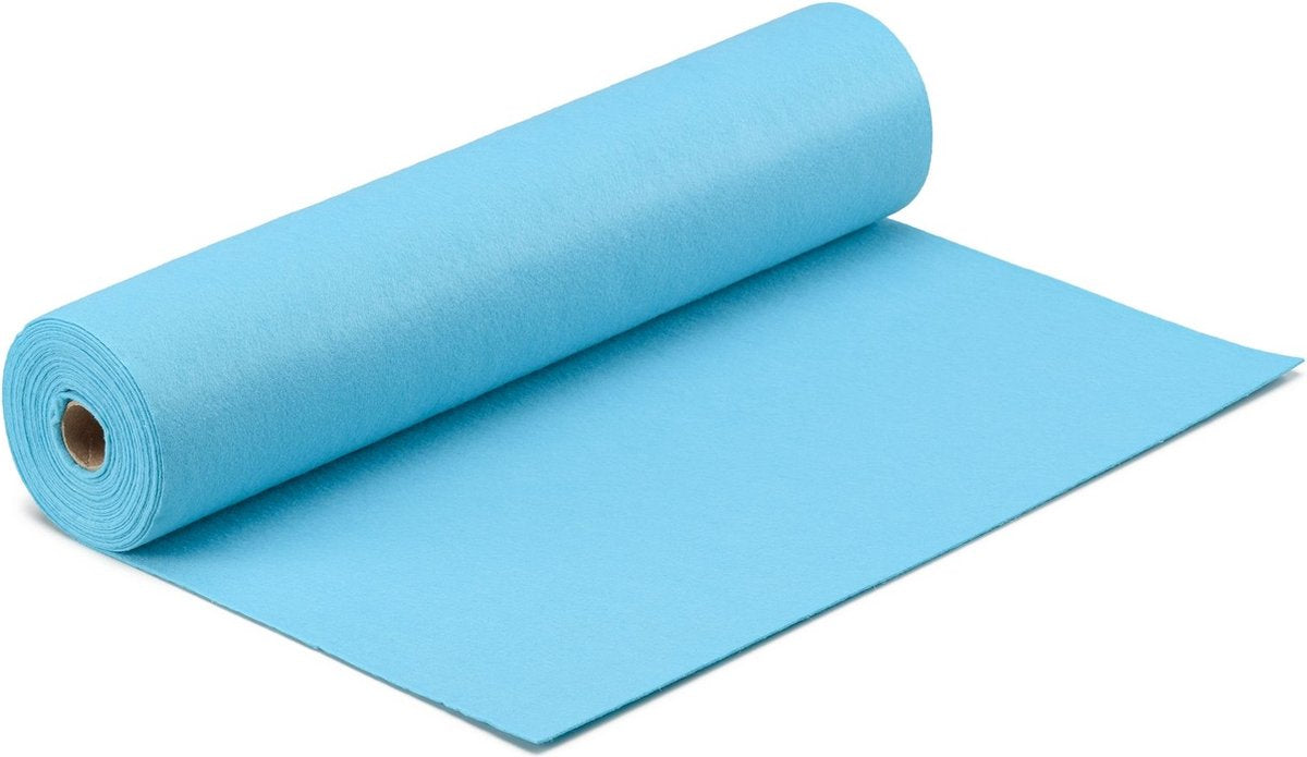 Vaessen creative fieltro en rollo - turquesa claro - 1 mm - 45 cm x 5 m