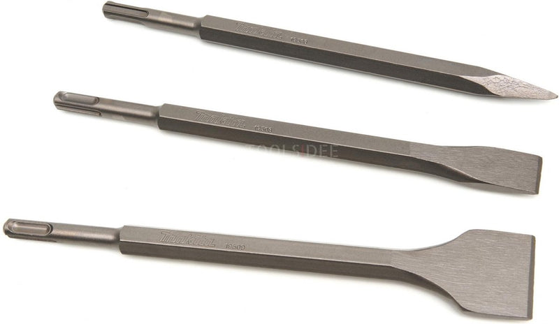 Accesorios Makita Juego de cinceles SDS plus de 3 piezas: cincel de punta, plano y de espada en estuche de aluminio D-42357 - D-42357
