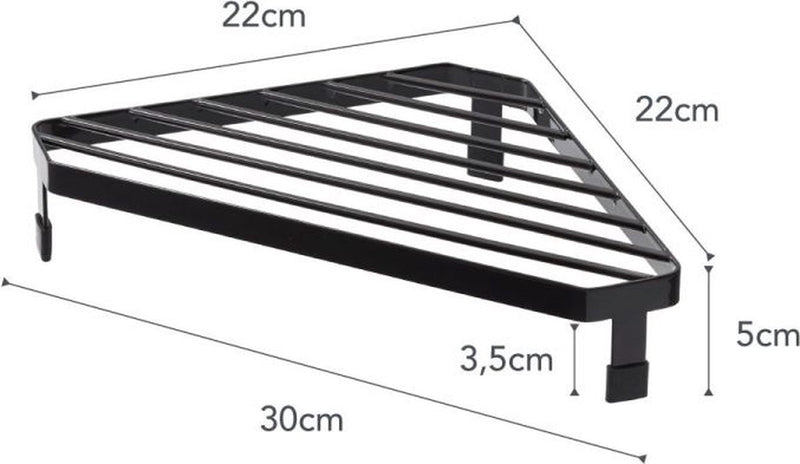 Estante esquinero Yamazaki para estufa - torre - negro