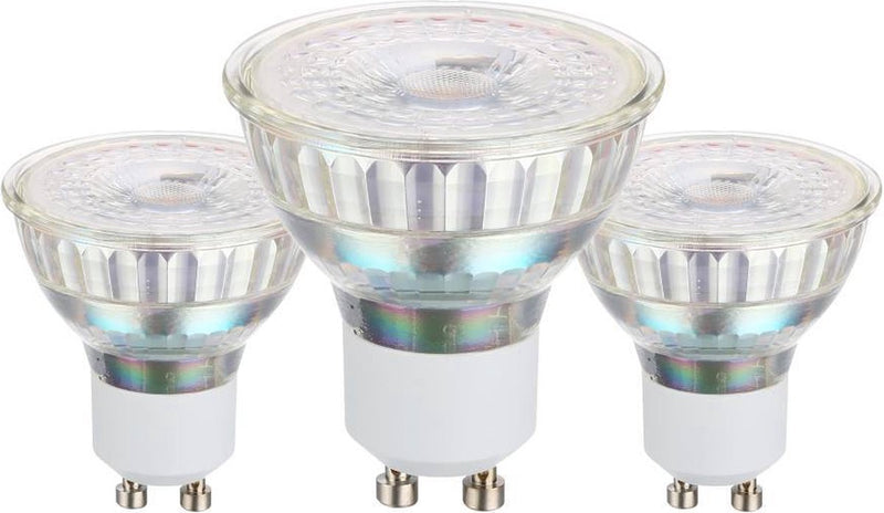 Lampada LED Eglo set 3 pezzi - gu10 - ø 5 cm - trasparente - 3000k
