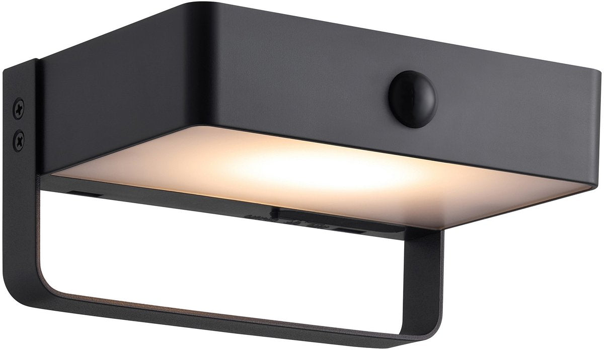 Nordlux -buitenlamp-saulio solar-oplaadbare wandlamp-zwart