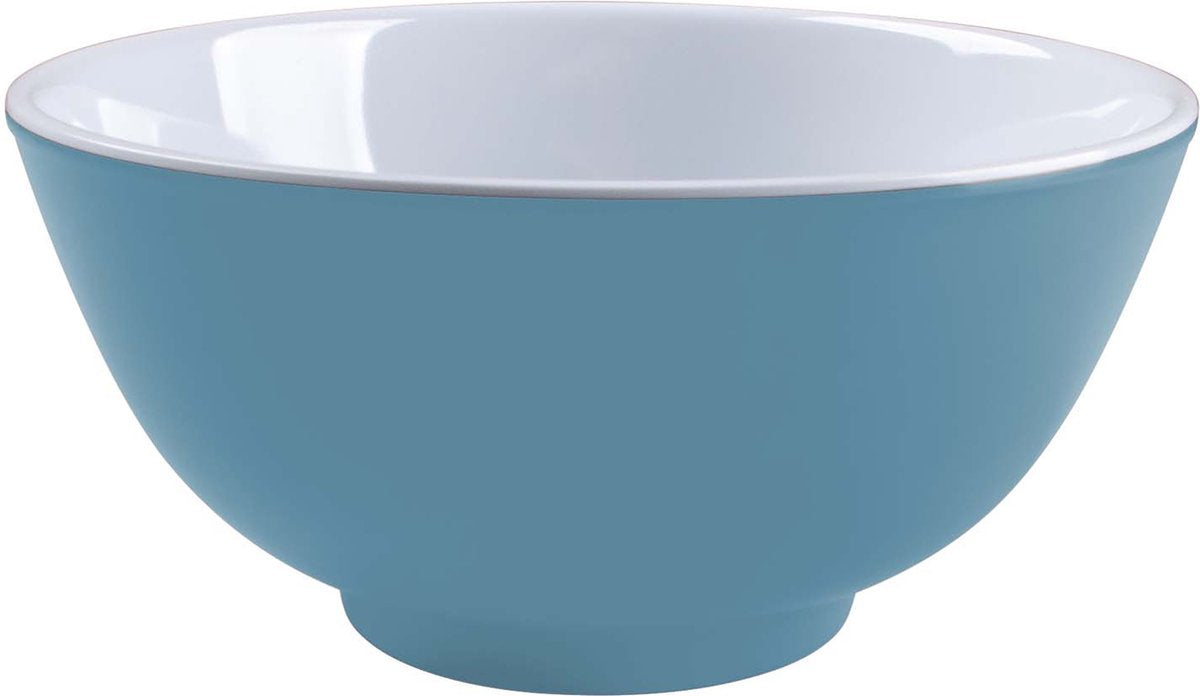 Bo-camp - ciotola - bicolore - melamina - 4 pezzi - blu