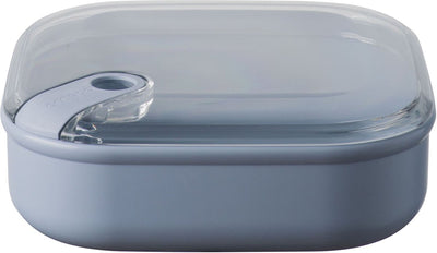 Omada - pull box portapranzo quadrato basso 1 litro - polipropilene - blu -