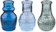 Arti casa vaasjes set van 3 - mini glazen vaasjes - 4 x 8 cm