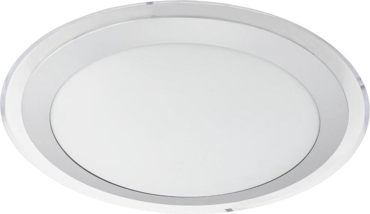 Eglo competa 1 - lampada da parete soffitto - 1 luce - ø335mm. - bianco, argento, trasparente