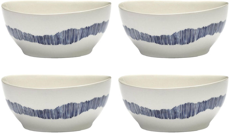 Serax - ottolenghi feast - kom s - wit blauw - 16 ø - 4 stuks