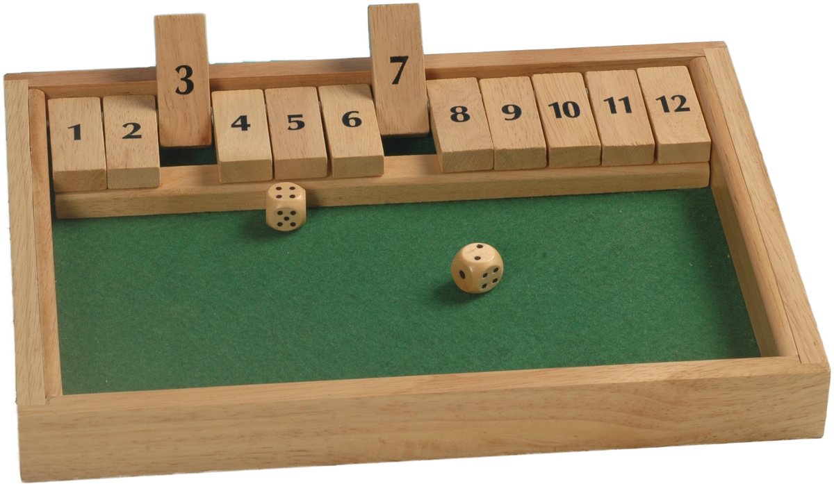Giochi caldi chiudi la scatola 12 numeri 31x23x3cm legno