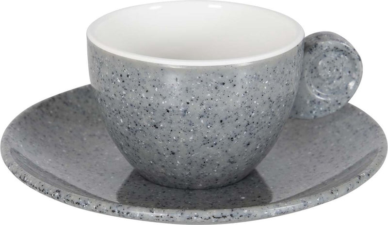 Gimex - linea solida - set espresso - granito - grigio - 85 ml - 2 pezzi