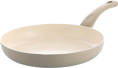 Padella in ceramica Kochstar Essenz tortora - 28 cm - senza PFAS - padella a induzione - padella a induzione - rivestimento antiaderente in ceramica - maniglia di raffreddamento - adatta al forno fino a 130° C - tortora