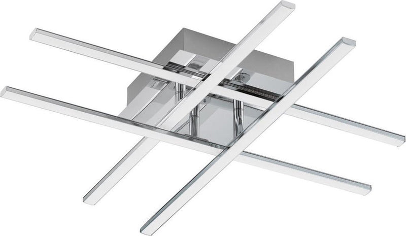 Eglo lasana 1 - wand plafondlamp - 1 lichts - chroom - wit