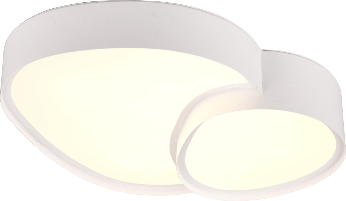 Trio rise - plafondlamp - zwart goud - incl. 1x smd 21w - geintergreerde dimmer - memory functie - lichtkleur instelbaar