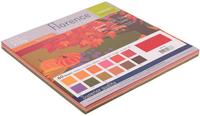 Florence vaessen creative cardstock - multipack autumn - 30.5 x 30.5 cm - 60 sheets - smooth - 216 g