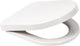 Plieger milano plus-compact toiletzitting - d-vorm wc bril - duroplast - wit - met deksel - softclose - quick release - rvs bevestiging - geschikt voor villeroy boch o.novo