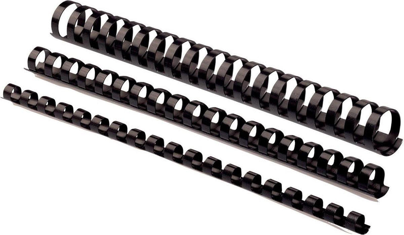 Pack 100 canutillos negro 5347307 compañeros plastico a4 16mm