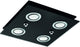 Lampada da soffitto Eglo grattino - gu10 - acciaio|vetro - nero
