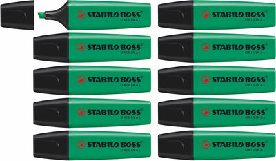 Stabilo boss original - markeerstift - hoogste kwaliteit - turquoise - doos 10 stuks