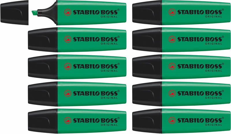 Stabilo boss original - resaltador - máxima calidad - turquesa - caja de 10 piezas