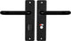 Starx deurklink zwart â€“ deurbeslag â€“ deurschild met toiletsluiting (wc63â€“8) â€“ deurklink coupe