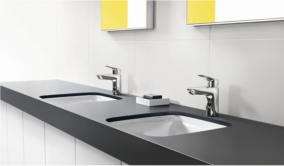 Hansgrohe Washbasin Mezcla Logis de toque Manijas individuales 100 Coolstart con lavado de tracción