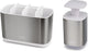 Joseph joseph badkamer organizer - badkameraccessoires - set van 2 - rvs - zilver wit
