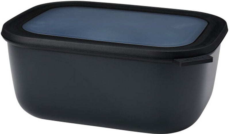 Mepal - recipiente para alimentos circular multitazón - 3000 ml - rectangular - negro nórdico