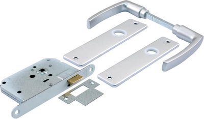 Cerradura de barril Starx con herrajes - aluminio blanco
