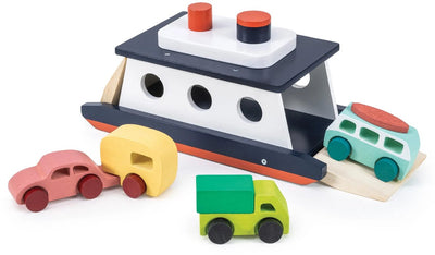 Vehículos Mentari - transbordador de coches - 35,50x11,50x12cm - madera - 3 años