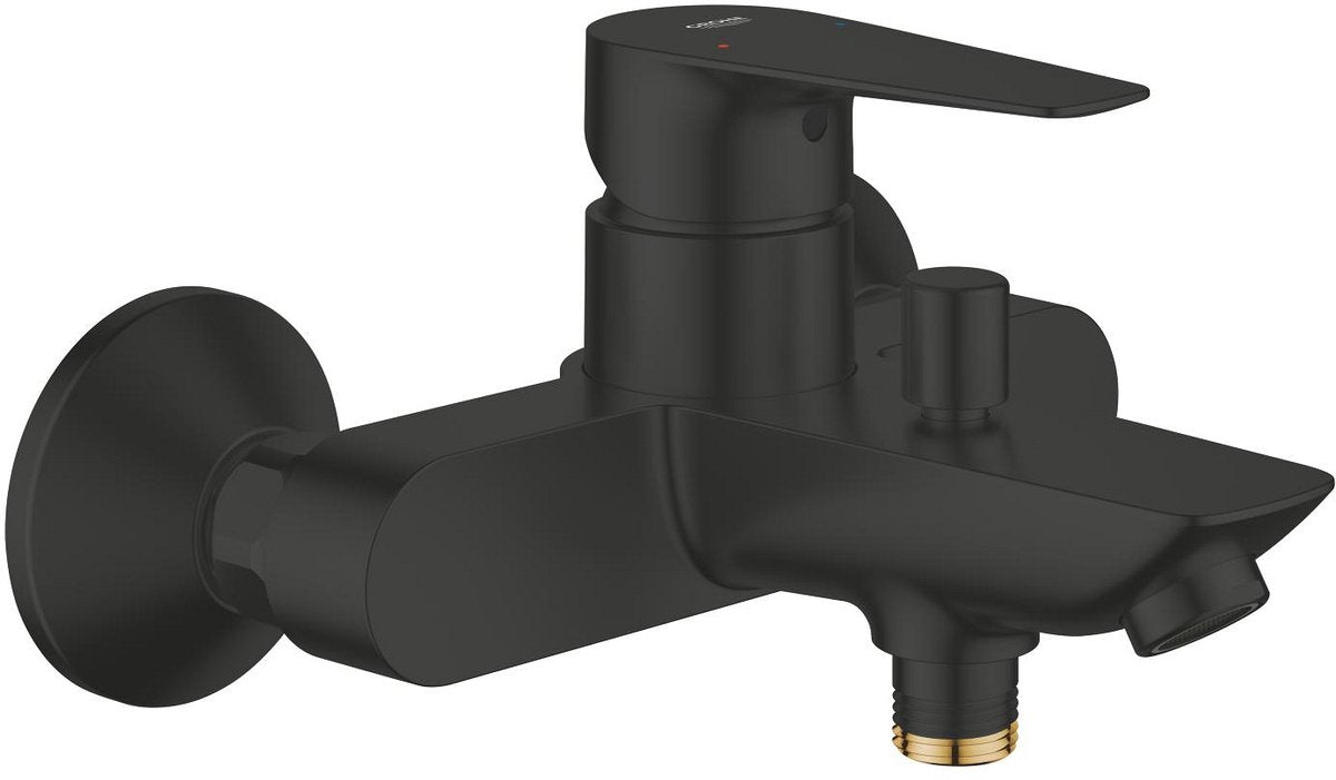 Mezclador de bañera Grohe start edge – montaje en pared – smoothcontrol – incluye acoplamientos en S – negro mate