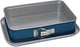 Guardini xbake springvorm - cakeblik - taartvorm - cakevorm - springvorm 24 cm - springvorm rechthoek - bakvorm 24x7 cm - staal - blauw zilver