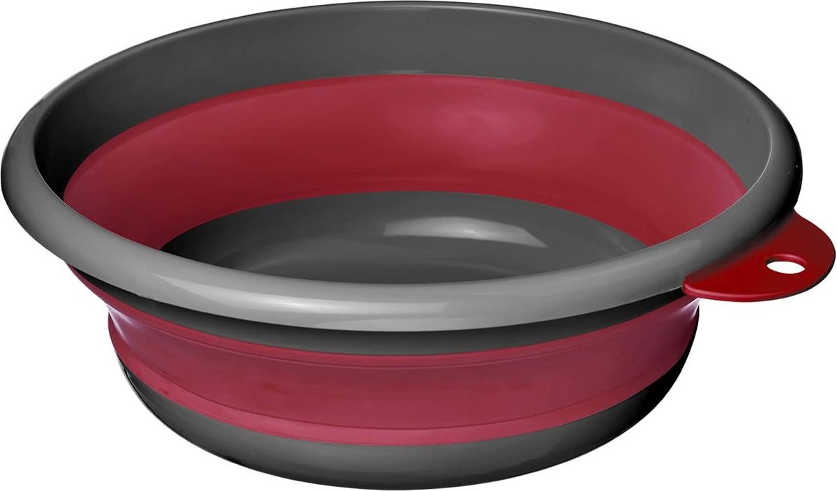 Ciotola per piatti Westmark, pieghevole, con sistema di sospensione, capacità: 4500 ml, plastica, rosso antracite, 21312270