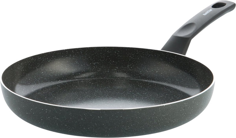 Padella Kochstar Stein 28 cm - rivestimento antiaderente senza pfas - padella a induzione - padella in ceramica - adatta al forno fino a 130°C - manici freddi - granito nero
