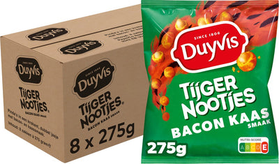 Duyvis tijgernootjes bacon cheese (8x 275gr)