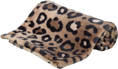 Trixie coperta per cani leo morbido peluche marrone stampa leopardo