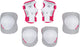 Nijdam skate beschermset kinderen - white out - wit fuchsia - l